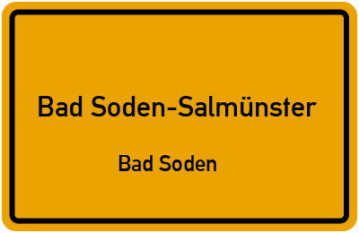 Ortsschild Bad Soden-Salmünster Bad Soden
