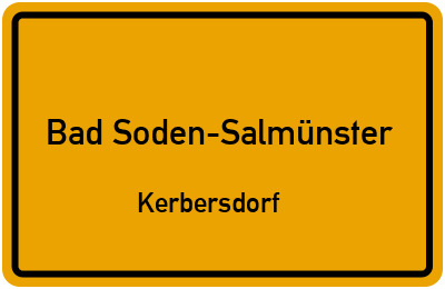 Straßenverzeichnis Bad Soden-Salmünster Kerbersdorf