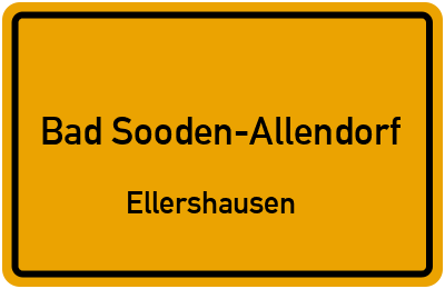 Ortsschild Bad Sooden-Allendorf Ellershausen