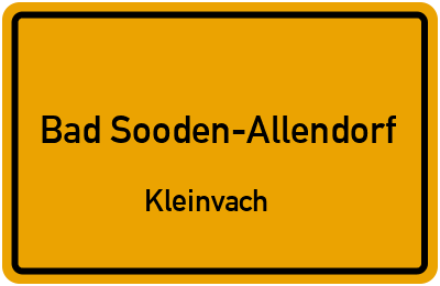Straßenverzeichnis Bad Sooden-Allendorf Kleinvach
