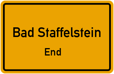 Ortsschild Bad Staffelstein End
