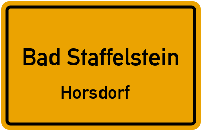 Ortsschild Bad Staffelstein Horsdorf