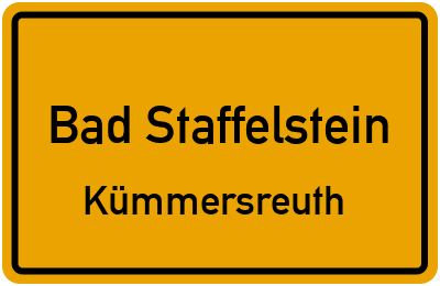 Ortsschild Bad Staffelstein Kümmersreuth
