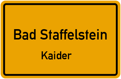 Ortsschild Bad Staffelstein Kaider