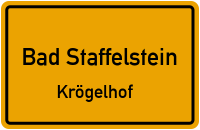 Ortsschild Bad Staffelstein Krögelhof