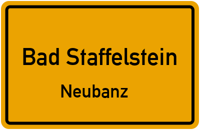 Ortsschild Bad Staffelstein Neubanz