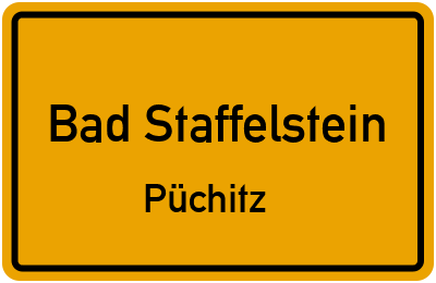 Ortsschild Bad Staffelstein Püchitz