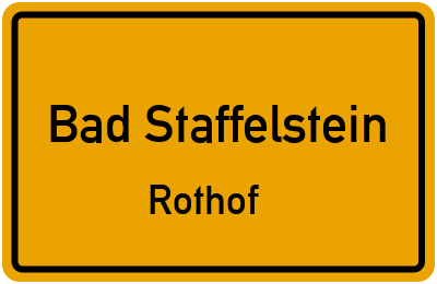 Ortsschild Bad Staffelstein Rothof