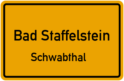 Ortsschild Bad Staffelstein Schwabthal