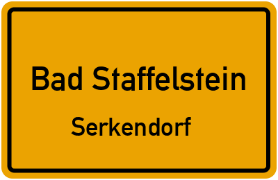 Ortsschild Bad Staffelstein Serkendorf