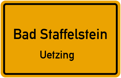 Ortsschild Bad Staffelstein Uetzing