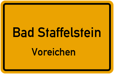 Straßenverzeichnis Bad Staffelstein Voreichen
