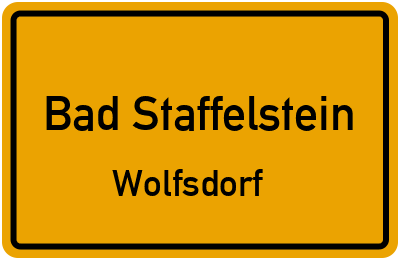 Straßenverzeichnis Bad Staffelstein Wolfsdorf