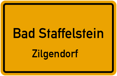 Ortsschild Bad Staffelstein Zilgendorf