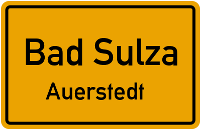 Straßenverzeichnis Bad Sulza Auerstedt
