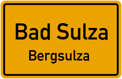 Straßenverzeichnis Bad Sulza Bergsulza
