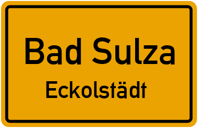 Straßenverzeichnis Bad Sulza Eckolstädt
