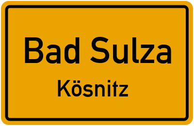 Straßenverzeichnis Bad Sulza Kösnitz