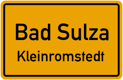 Straßenverzeichnis Bad Sulza Kleinromstedt