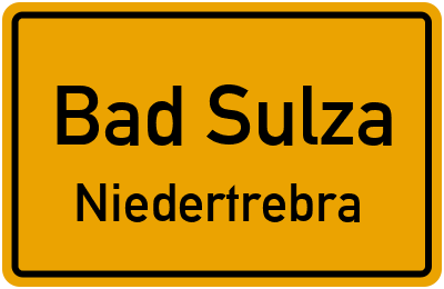 Straßenverzeichnis Bad Sulza Niedertrebra