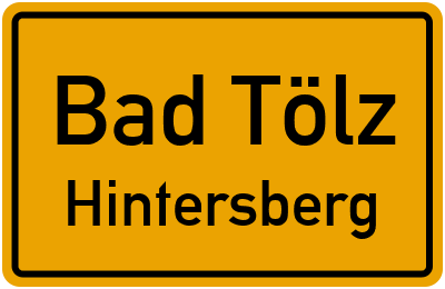 Straßenverzeichnis Bad Tölz Hintersberg