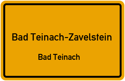 Straßenverzeichnis Bad Teinach-Zavelstein Bad Teinach