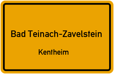 Straßenverzeichnis Bad Teinach-Zavelstein Kentheim