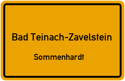 Straßenverzeichnis Bad Teinach-Zavelstein Sommenhardt