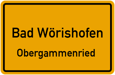 Ortsschild Bad Wörishofen Obergammenried