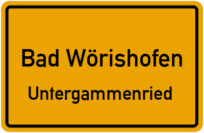 Ortsschild Bad Wörishofen Untergammenried