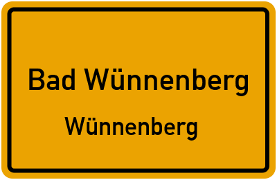 Straßenverzeichnis Bad Wünnenberg Wünnenberg