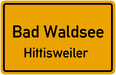 Ortsschild Bad Waldsee Hittisweiler