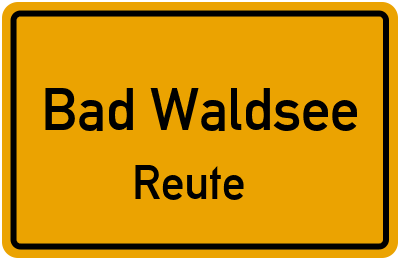 Straßenverzeichnis Bad Waldsee Reute
