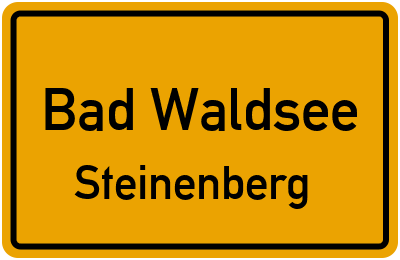 Straßenverzeichnis Bad Waldsee Steinenberg