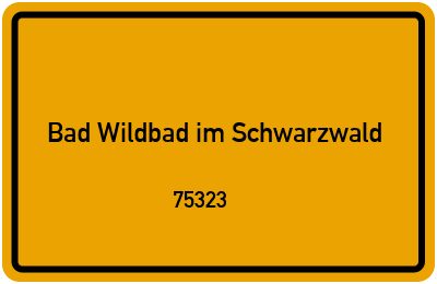 75323 Bad Wildbad im Schwarzwald