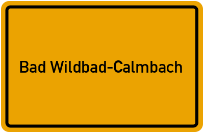 Branchenbuch Bad Wildbad-Calmbach, Baden-Württemberg