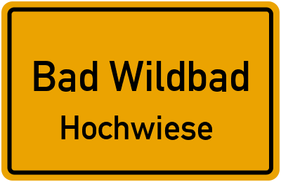 Straßenverzeichnis Bad Wildbad Hochwiese