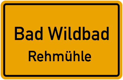 Straßenverzeichnis Bad Wildbad Rehmühle