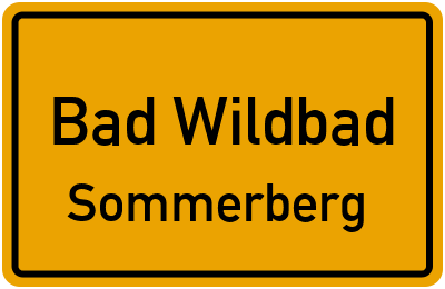 Straßenverzeichnis Bad Wildbad Sommerberg