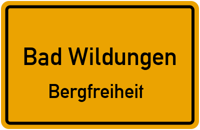Straßenverzeichnis Bad Wildungen Bergfreiheit