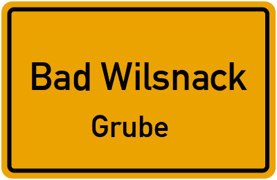 Ortsschild Bad Wilsnack Grube