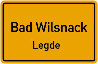 Straßenverzeichnis Bad Wilsnack Legde