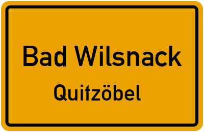 Straßenverzeichnis Bad Wilsnack Quitzöbel