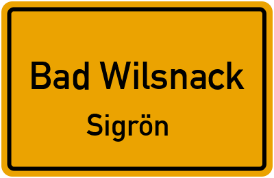 Straßenverzeichnis Bad Wilsnack Sigrön