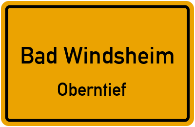 Straßenverzeichnis Bad Windsheim Oberntief