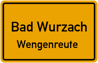 Straßenverzeichnis Bad Wurzach Wengenreute