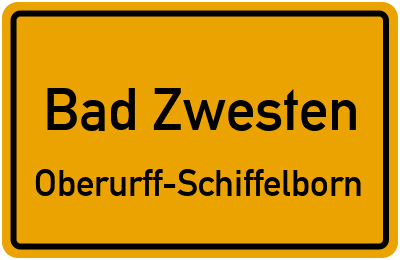 Straßenverzeichnis Bad Zwesten Oberurff-Schiffelborn