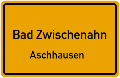 Straßenverzeichnis Bad Zwischenahn Aschhausen