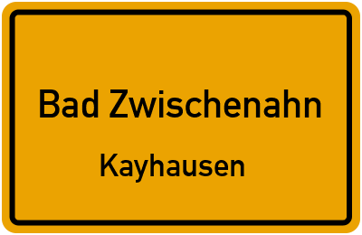 Straßenverzeichnis Bad Zwischenahn Kayhausen