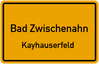 Straßenverzeichnis Bad Zwischenahn Kayhauserfeld
